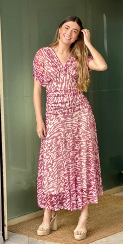 Vestido Tul Wine